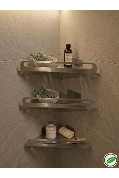 NATURINOX aisi304 paslanmaz çelik duş rafı 3'lü set