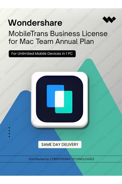 WonderShare اشتراك سنوي لبرنامج MobileTrans للأعمال على أجهزة ماك - غير محدود...