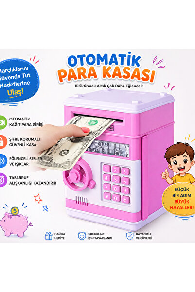 electroawm Elektronik Şifreli Kumbara – Otomatik Para Çeken Çocuk Kasası | AT...
