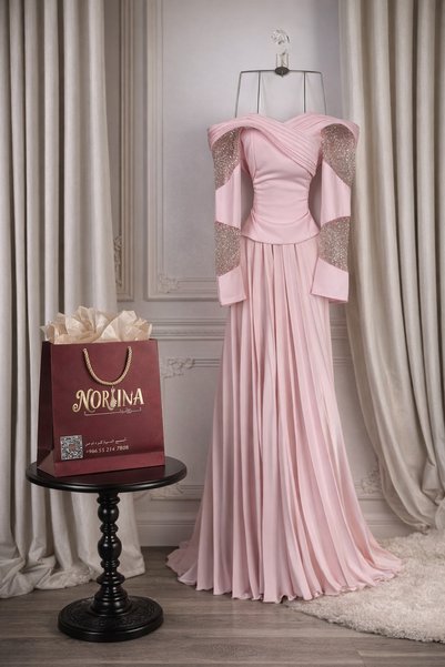 Norlina Barbie Blussia Dress with Sequin Sleeves