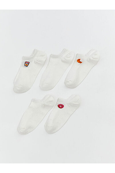 LC Waikiki I Embroidered Women's Sneaker Socks 5-Pack from Freezen Store