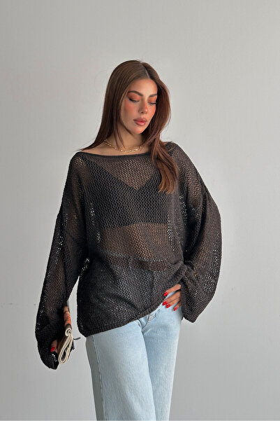 macharel jeans Women's Balloon Sleeve Summer Knitwear Blouse