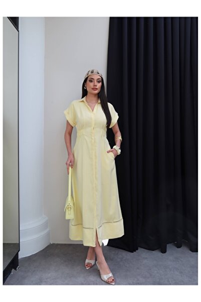 ESRAHELVACI Φόρεμα πουκάμισο με ελαστική μέση