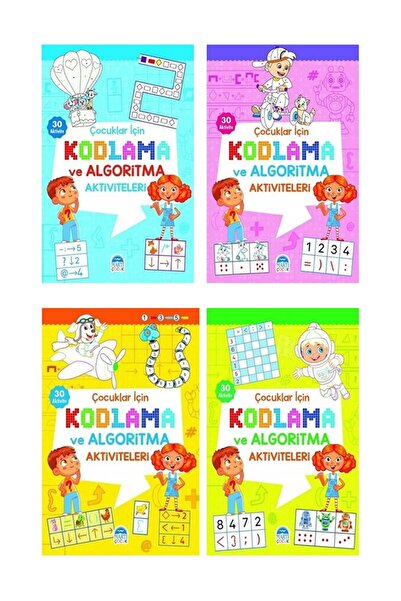 Martı Çocuk Yayınları Çocuklar İçin Kodlama ve Algoritma Aktiviteleri 4 Kitap