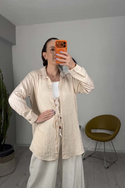 lady special Cămașă Pareo cu legături duble