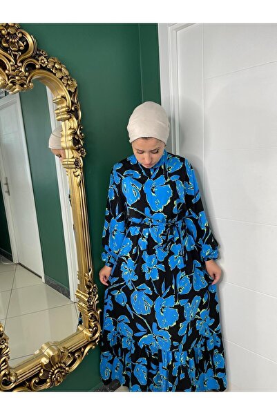 Madam Sisu Kadın Kooperatifi tesettür elbise viskon tesettür elbise fırfırlı ...