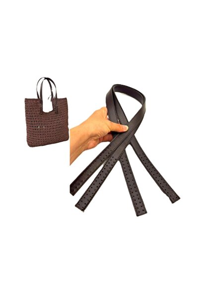 angel çanta aksesuar 80x2 εκ. Σκούρο καφέ χρώμα, μοντέλο με 16 τρύπες, διπλή ...