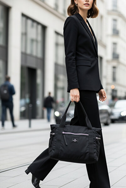 lumberjack PF-2629 Μαύρη γυναικεία τσάντα ώμου