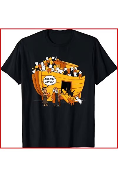 AEMİ Μπλουζάκι Unisex με στάμπα Noah And Cats, Oversize Crew Neck