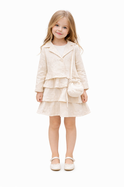 RAPAPA Girl's Bohemian Style Scallop Embroidered Suit 4300-044