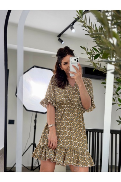 RAMONA BADESCU EXCLUSIVE Γυναικείο αέρινο φόρεμα με animal print – με ανοιχτο...
