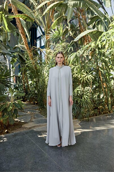 JAMİLATASARİM Jamila Sarah Chiffon Dress with Stone Accents