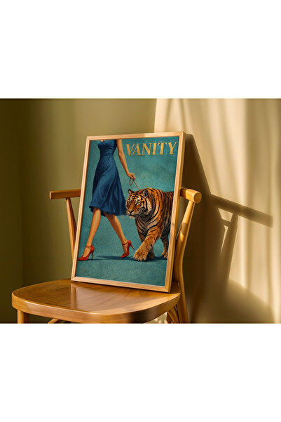 Tuba Decor Εικόνα με ξύλινο πλαίσιο ενός τεμαχίου vintage ρετρό γυναικείας αι...