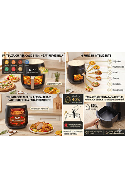 LEIHMANN Φριτέζα αέρος με ψηφιακή οθόνη + Ανεξάρτητο δοχείο