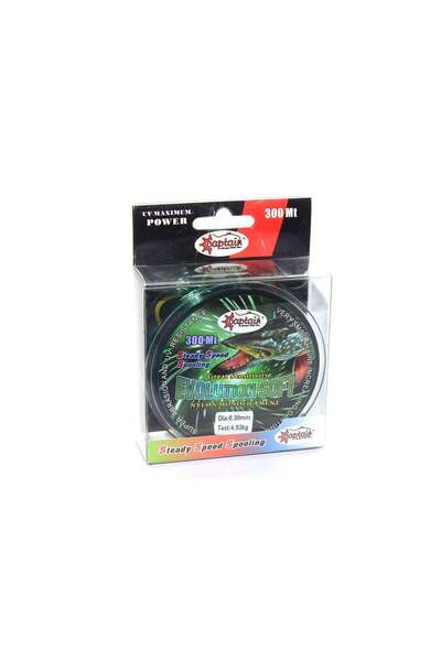 CAPTAIN Evolution Soft 300Mt Monofilament Fishing Line Green 0.30 mm
