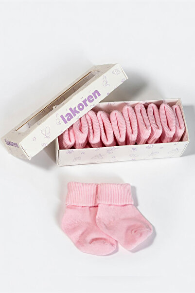 Lakoren Organic Cotton 5-Piece Boxed Premium Newborn Baby Socks
