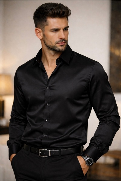ŞIK ADAM Beyaz Slim Fit Erkek Gömlek
