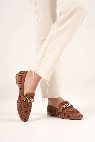 Generic Brand Pantofi casual de damă din piele intoarsa maro TR27MS02C