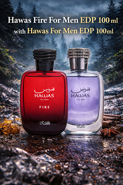 Rasasi Hawas Fire For Men EDP 100 ml with Hawas For Men EDP 100 ml – Fragranc...
