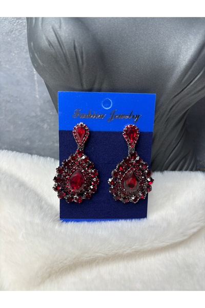Limelia Elegant Crystal Stone Model Bridal Wedding Henna Earrings
