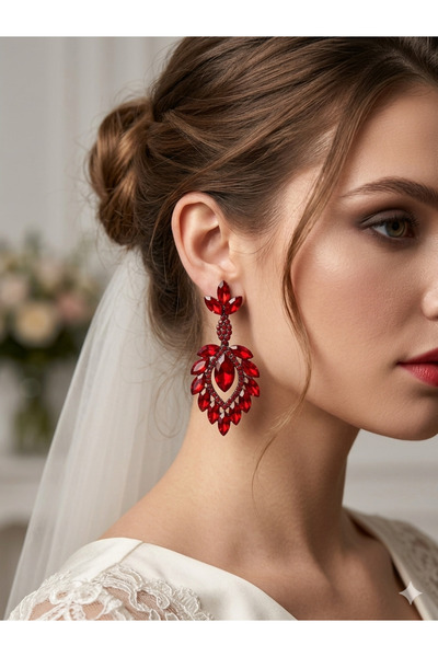 ESPEREST Stylish Earrings with Shiny Stones for Wedding and Henna Bridal Even...