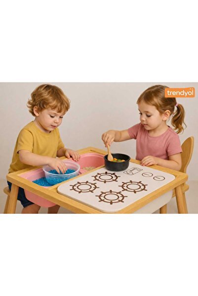 Birce Montessori Duyu Kabına Uygun 4 lü Ahsap 3mm Ocak