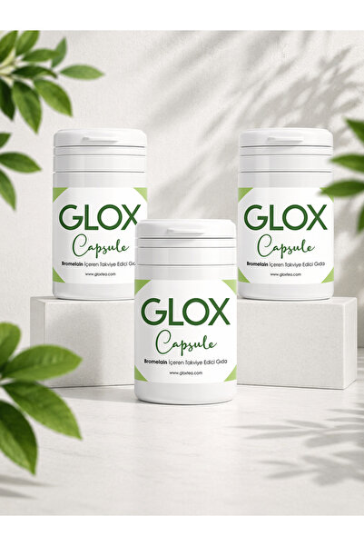 GLOX Cap Bromelain Içeren Enerji Veren Gıda Takviyesi 3 Aylık Kullanım