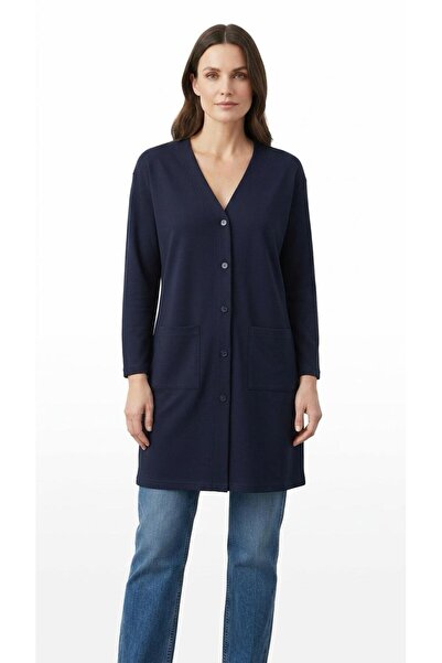 Kuraff Giyim Women's Mother Black Buttoned Long Tunic Slim Combed Cotton Card...