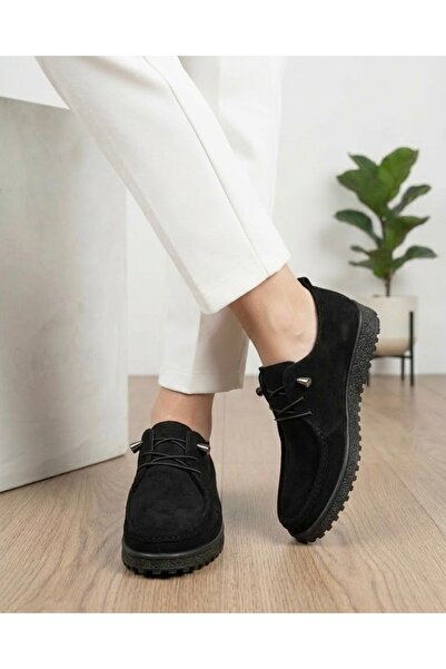 homiro Γυναικεία καθημερινά σουέτ παπούτσια casual - Μαύρα