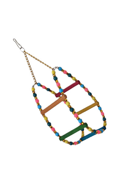 Generic Brand Drop Bird Swing with Colorful Beads and Ladder 9-24 cm