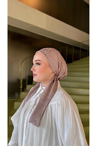 Anatolye وشاح جاكار بلون القهوة والحليب - مضاد للانزلاق ومقاوم للعرق (مضاد لل...