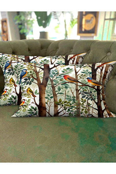 Ardizayn Αφηρημένο Πουλί - Βελούδινο Υφασμάτινο Κάλυμμα Μαξιλαριού 2 τεμαχίων...