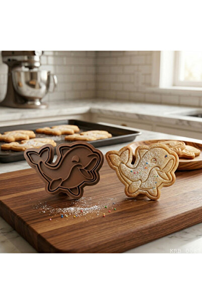 EGATOPTAN Cute Dolphin Dough Shaper Cookie Mold Play Dough Mold 9 cm