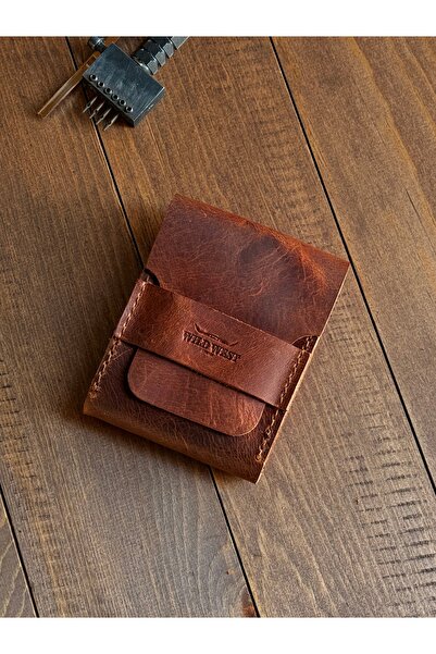 Wild West Crafted Toskano hakiki deri el dikişi şık pratik kılıf.Doğum günü&B...