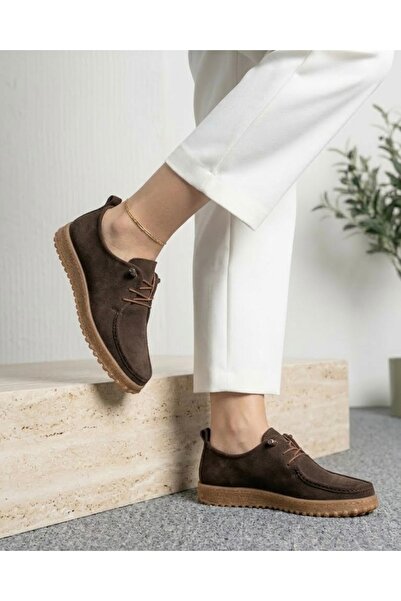 homiro Γυναικεία καθημερινά σουέτ παπούτσια casual - Καφέ