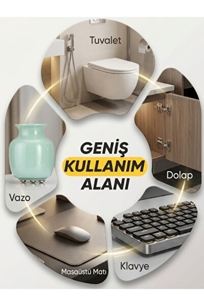Kacar 12'li 18mm Şeffaf Silikon Ses Stoperi Tamponu Mobilya Koruyucu Darbe Önleyici Kaydırmaz Set