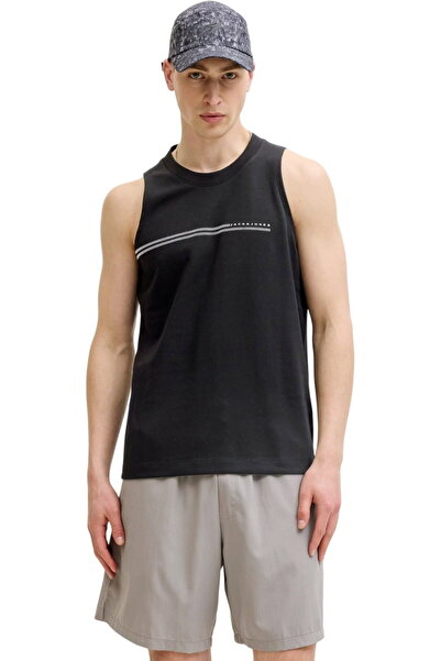 Jack & Jones JACK &JONES Fusion Chest Brand φανελάκι - 12295005-Μαύρο
