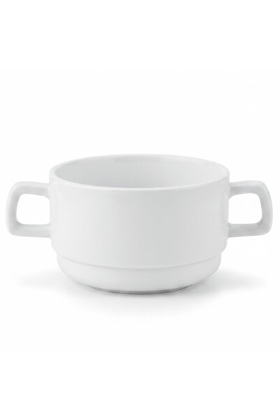 AKDC Gastro Plast Premium White Elegant Melamine Soup Bowl with Handle