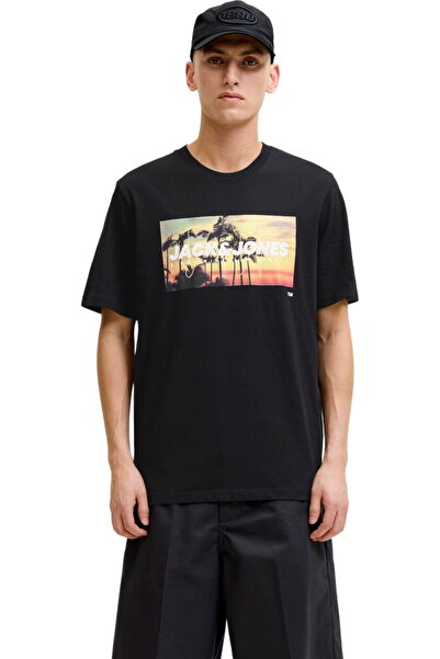 Jack & Jones JACK &JONES Indiana SS LN μπλουζάκι - 12288112-Μαύρο