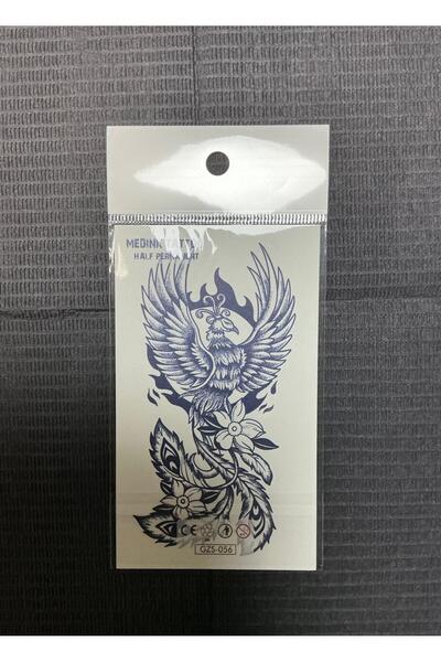 Tattoo Geçici Dövme (M)- Anka Kuşu Zarif Kadın Orta Boy 1 Ay Kalıcı Geçici Dövme