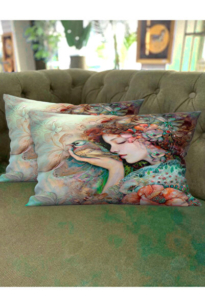 Ardizayn Αφηρημένο Πουλί - Βελούδινο Υφασμάτινο Κάλυμμα Μαξιλαριού 2 τεμαχίων...