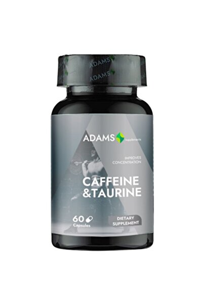 Adams Supplements Caffeine + Taurine, 680mg, 60cps,