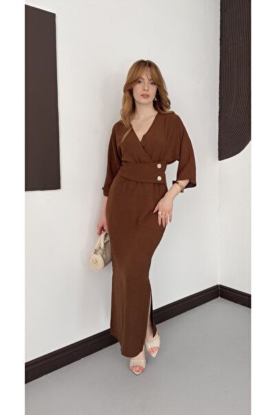 verabelle Φόρεμα από ύφασμα Aerobin με διπλό στήθος, σχισμή στο λαιμό και λεπ...