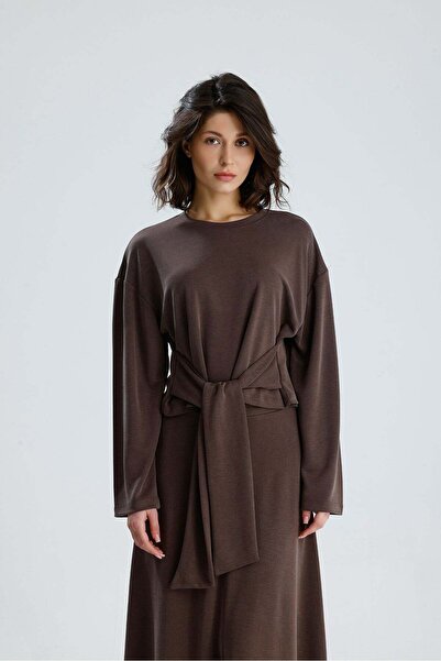 minaaise Women's brown modal fabric premium design blouse 31057