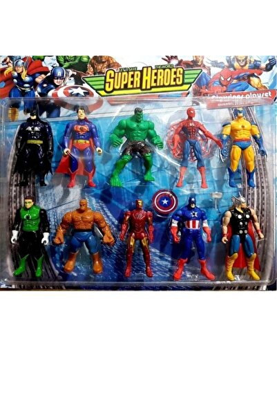 happystoretr Yenilmezler Oyuncak Hulk Thor Taşadam 10 ‘lu set