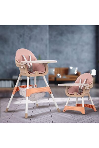 BAYBEE 2-in-1 Baby High Chair with Adjustable Height, Tray & Safety Belt for ...