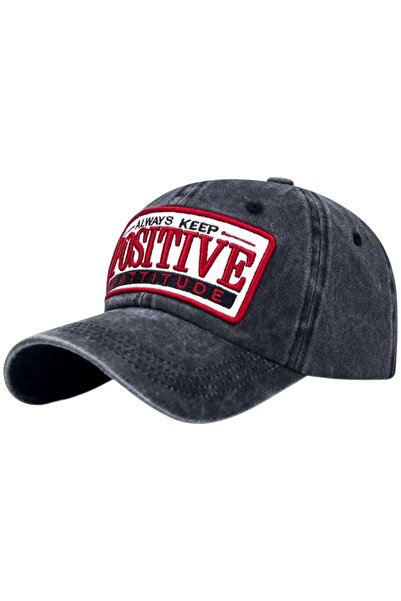 Uniquetrenders Unisex Vintage POSITIVE Κεντημένο Ρυθμιζόμενο Καπέλο Μπέιζμπολ