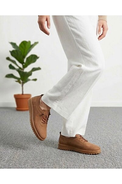 homiro Γυναικεία παπούτσια casual από σουέτ με κορδόνια - Ταν