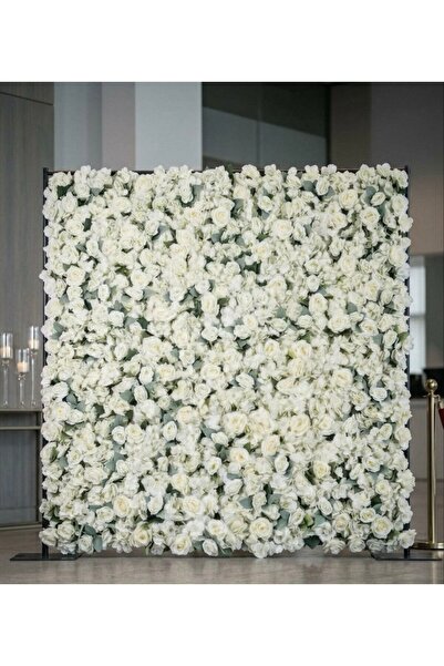 DİVA FLOWER EVENT Lüx Yapay Gül Duvar Paneli – 1 Metre Kare (Esnek Strafor )-...