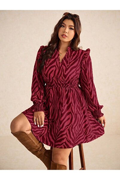 Iuliashop Rochie Missa scurtă roșie cu buline albe - 44